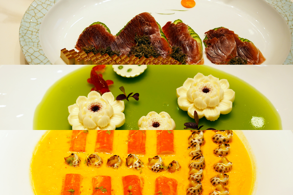 大觀樓長(zhǎng)聯(lián)宴。從上至下依次為北走蜿蜒、九夏芙蓉、蟹嶼螺洲。供圖